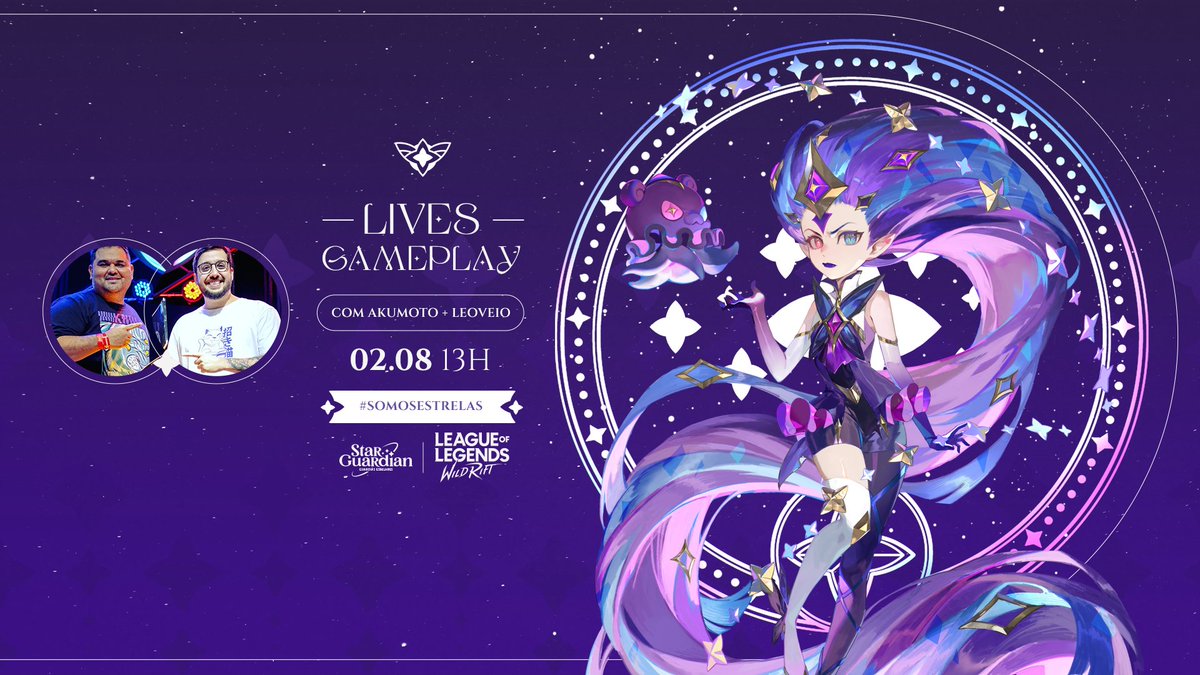 WildRiftBR's tweet image. Prepare-se! Os Guradiões @leoyahata e @theAKumoto chegaram ao Rift e já estão brilhando! ✨

Não há escuridão que dê conta! 😎

Assista já! 

📺 - twitch.tv/leoveio 

📺 - twitch.tv/akumoto

#SomosEstrelas ✧˖°