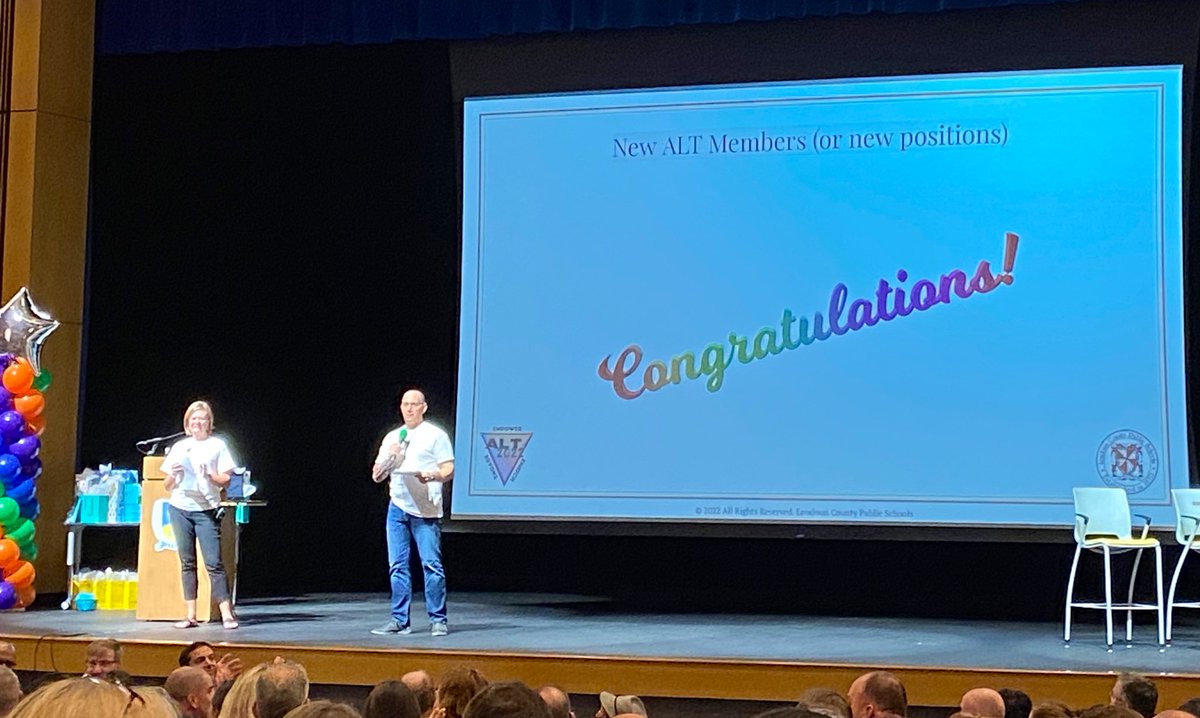 Dr_Mihalik's tweet image. A powerful ALT kickoff celebrating new staff, exploring the new #OneLCPS strategic plan &amp;amp; listening to   #LCPS23 students share their school experiences 👏 #LeadLoudoun