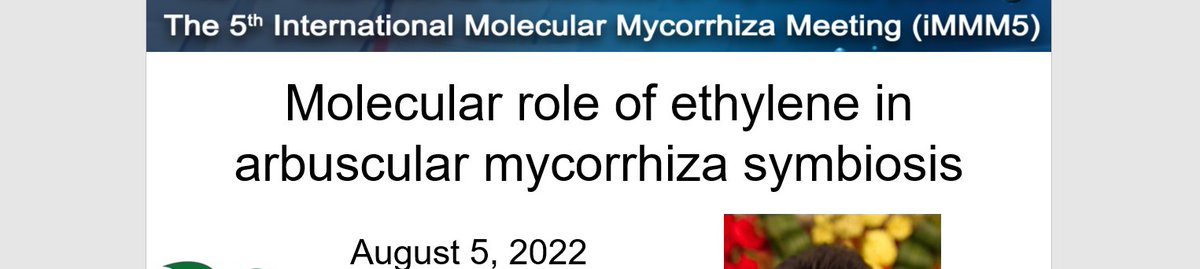 Debatosh2016's tweet photo. Finally, my oral talk "Molecular role of ethylene in
arbuscular mycorrhiza symbiosis" for the International Molecular Mycorrhiza Meeting, IMMM5 is ready. Please tune into the IMMM5 on August 5 using the following link: https://t.co/4JlYK41hzn
#ICOM11 #IMMM5 https://t.co/MuqYQMd9lN