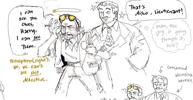 Literally just dumping all the disco elysium swap doodles I've gathered throughout the month. 