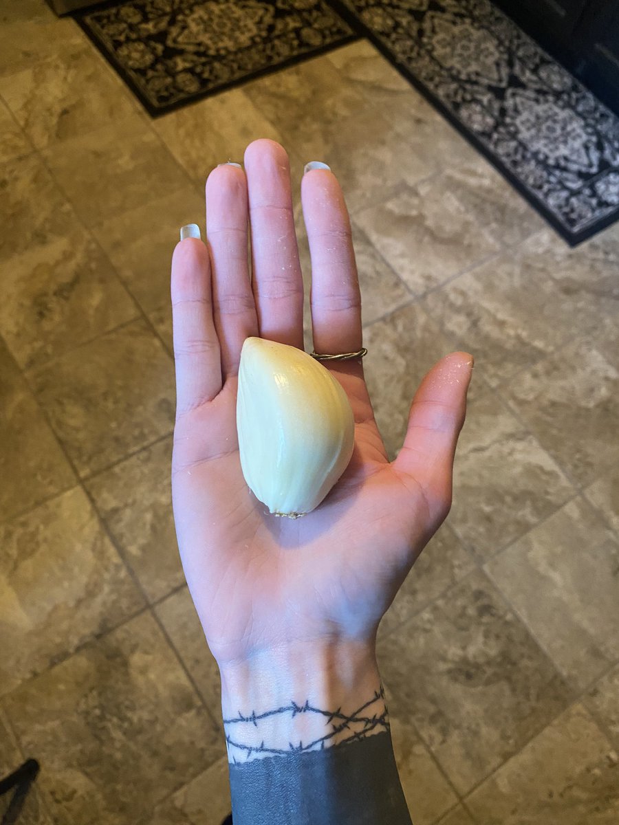 look at this garlic clove