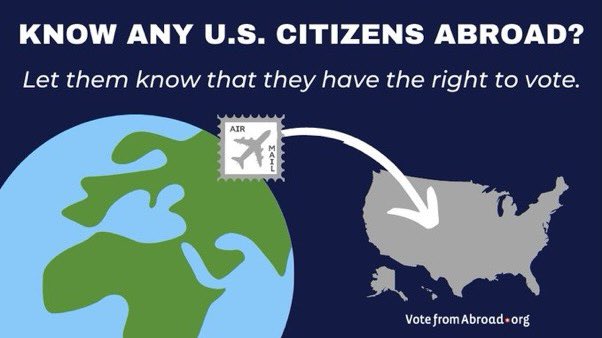 demsabroadbe's tweet image. OK - going to give this a try - seems to work for others.😉
TWEEPS: ICYMI, #AmericansAbroad are eligible to #VoteFromAbroad. votefromabroad.org is where they can register.

Let's see if we can get these #OverseasVote hashtags trending!

TIA! #StrongerTogether #DemsAbroad 💪