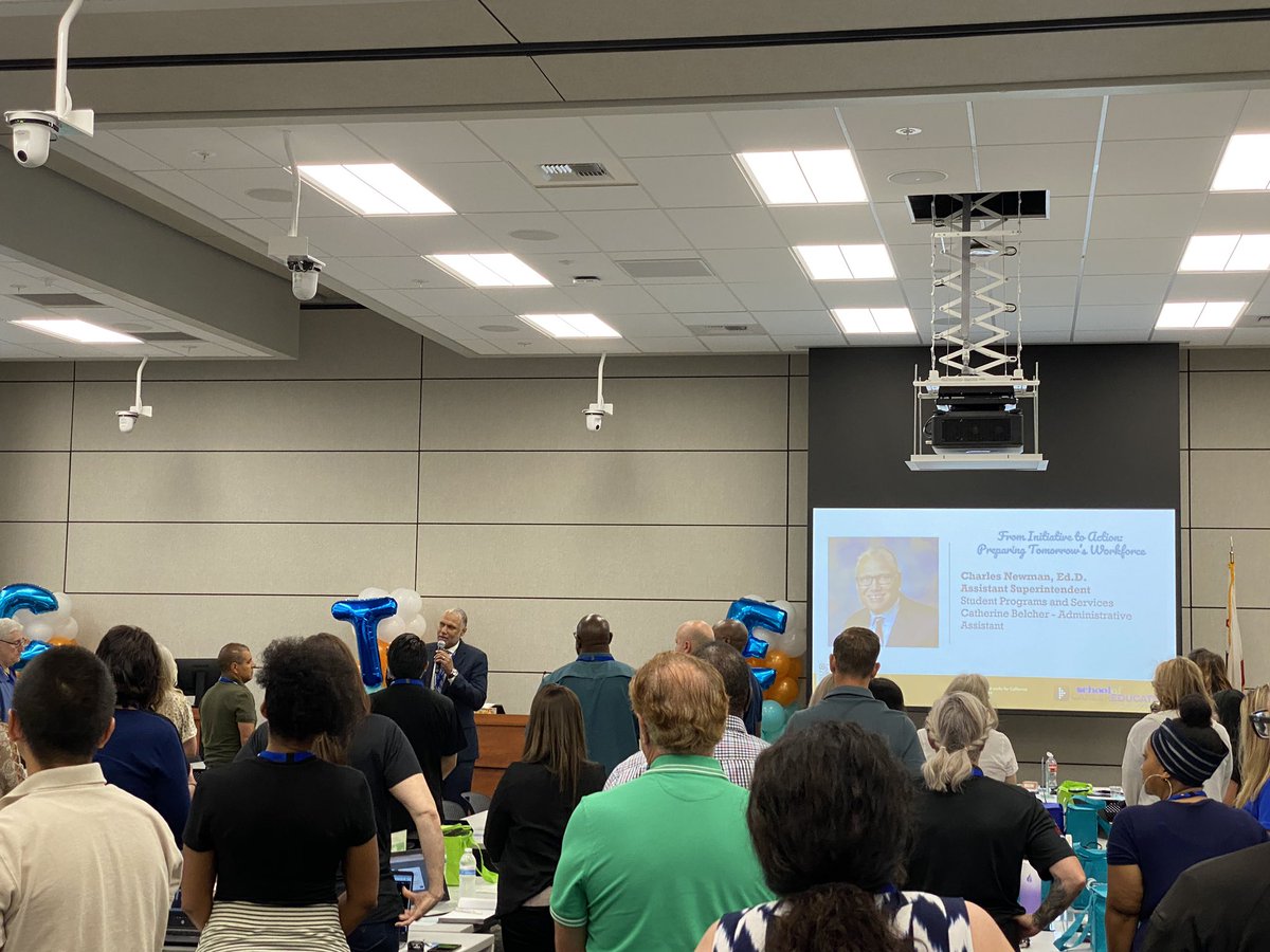 TechyMathGirl's tweet photo. Thank you @RivCoSchoolSupt and @charlesnewman32 @RCOE for your inspiring words this morning at our LIVE #WelcomeBack Event! 🥳 We are so excited to welcome our amazing #CTE #teachers at the new @RCOE Conference Center! #WeAreCTE  @RCOECTE @ASETHG #PreparingTomorrowsWorkforce https://t.co/yLZxq6PQdK