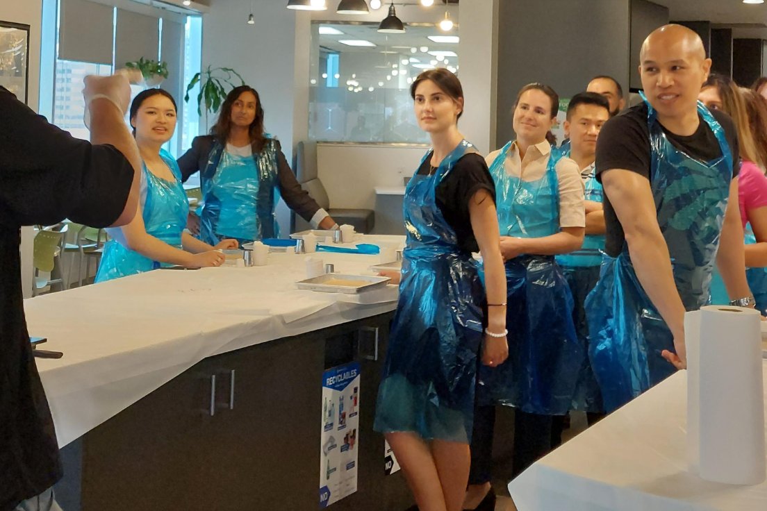 Symcor_CA's tweet photo. We had the pleasure of connecting in-office for a strategy workshop and truffle-making team building event. Days like this remind us how valuable in-person connections and collaborations are! #ConnectingForCommonGood in both work and play! https://t.co/3xphHurPV1 https://t.co/2RUb73EGXL