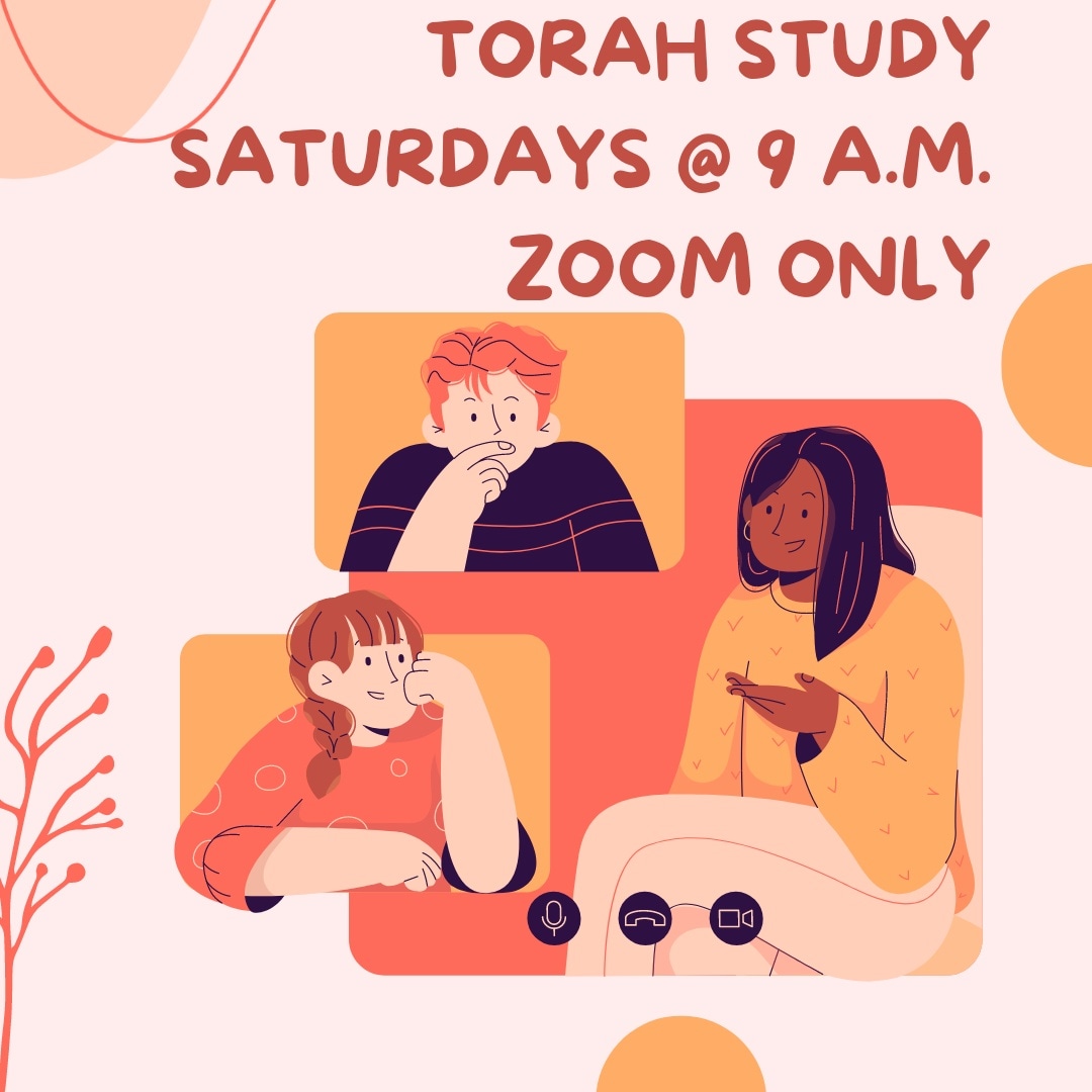 Torah study returns every Saturday this month! Throughout August, you can study the Torah with Rabbi Rick Keller over Zoom. The link to the Zoom will be included in all News From Beth Tikvah and Shabbat emails!