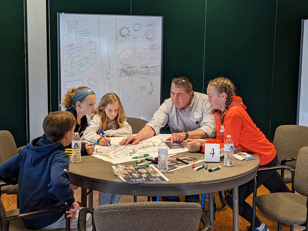 shp_design's tweet photo. Heavily influenced by student input, our Educational Visioning process with @GLSDwildcats focused on what educational delivery will look like in the future and how that will impact GLSD facilities. Here is a #BehindTheScenes glimpse into one of our student visioning sessions! https://t.co/aHuFmoQ3El