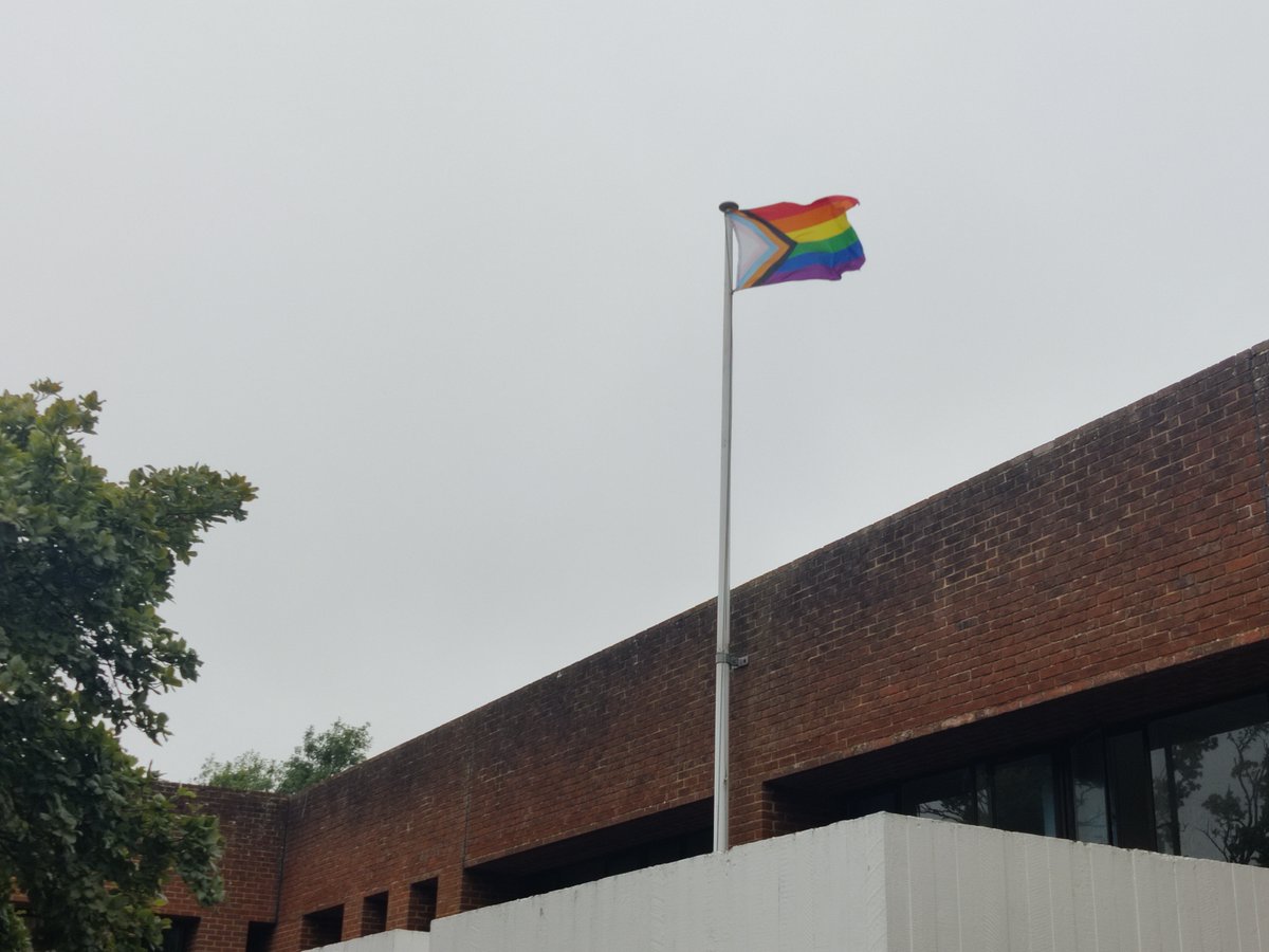 Proudly flying the flag @SussexUni for @PrideBrighton which starts in 3 days! We are delighted to support #BrightonPride once again as an official partner. #LoveProtestUnity #WeStandTogether