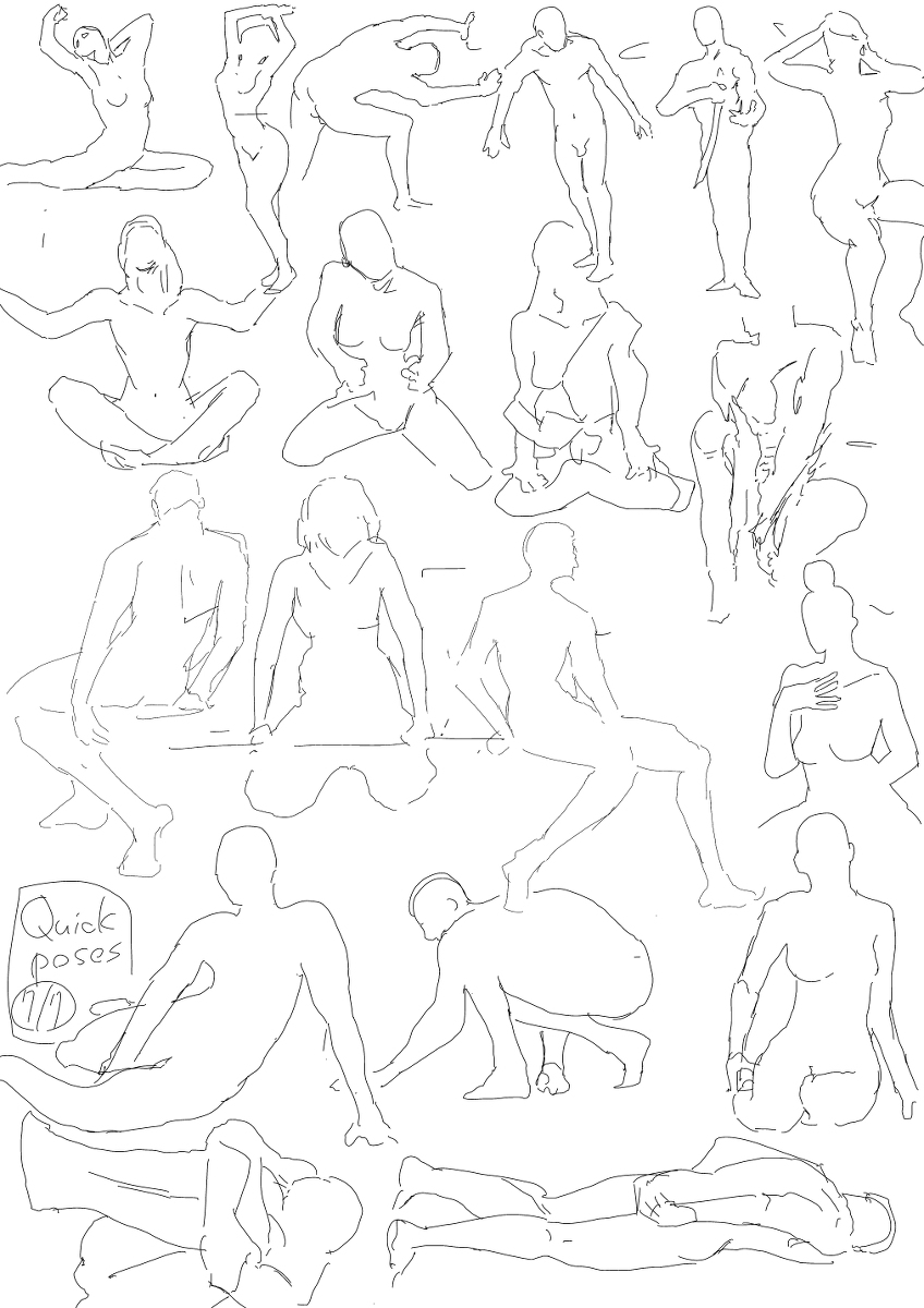 クロッキー7月分 #クロッキー #練習絵 https://t.co/IgifeTEAFi 