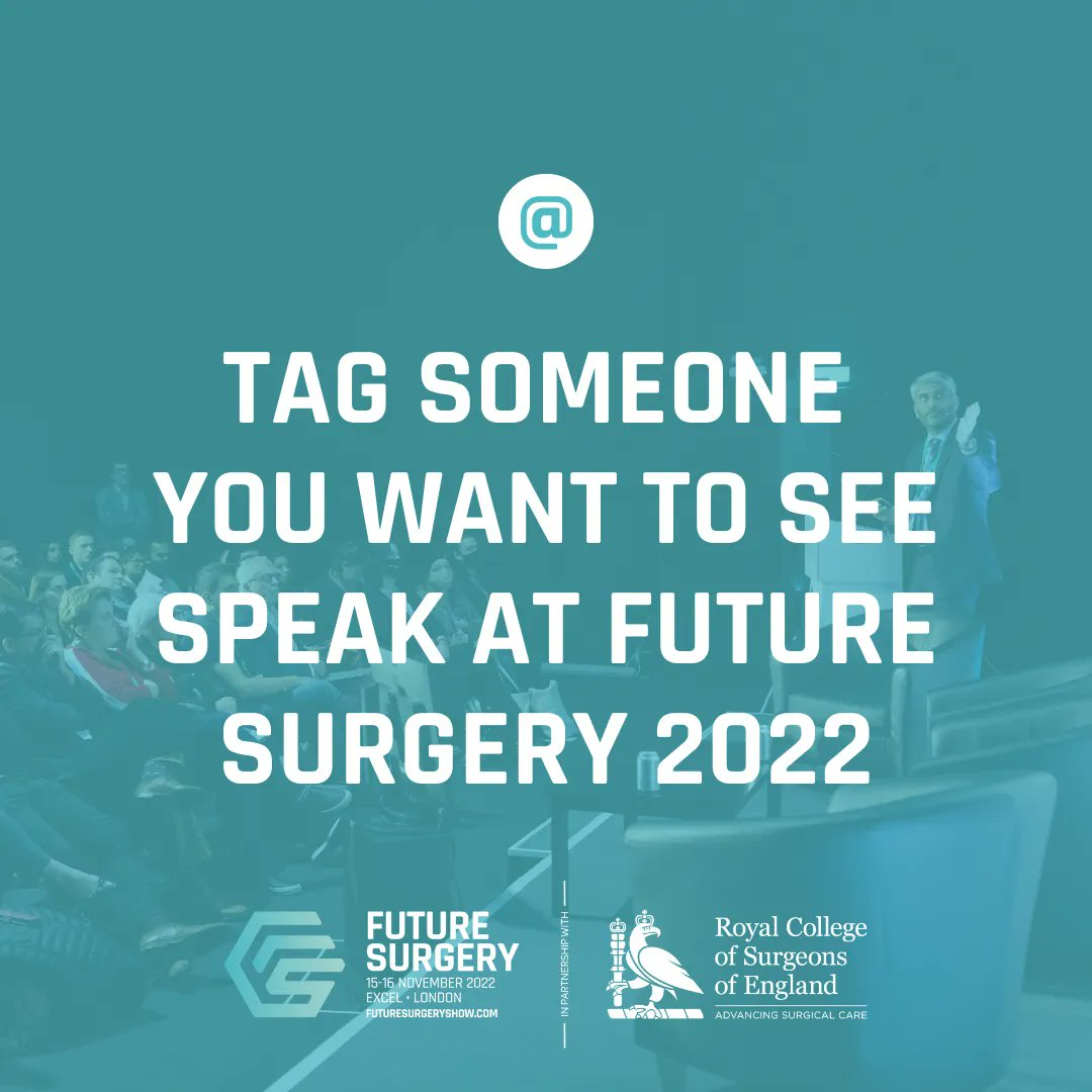 future_surgery's tweet photo. Share the love! 💙 Tag someone you are excited to see speak at Future Surgery 2022 or someone you would like to see! We're always looking to expand our programme and would love to see some new faces this year!  

#FS22 #FutureSurgery https://t.co/w97jElwgBY