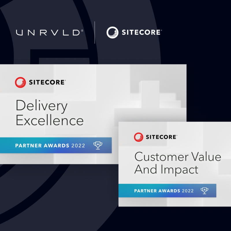 unrvldagency's tweet photo. Today @Sitecore announced their Partner of the Year Awards and UNRVLD are delighted with our success in two awards; Delivery Excellence and Customer Value/Impact.
UNRVLD are extremely proud of the team and want to thank Sitecore for their continued support. 🥳
#SitecorePartner