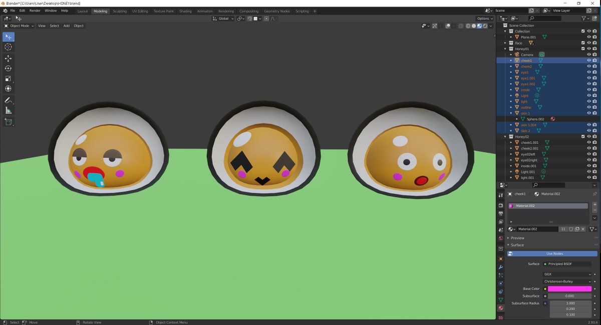 trashgamedev's tweet image. #3D #blender #eggs