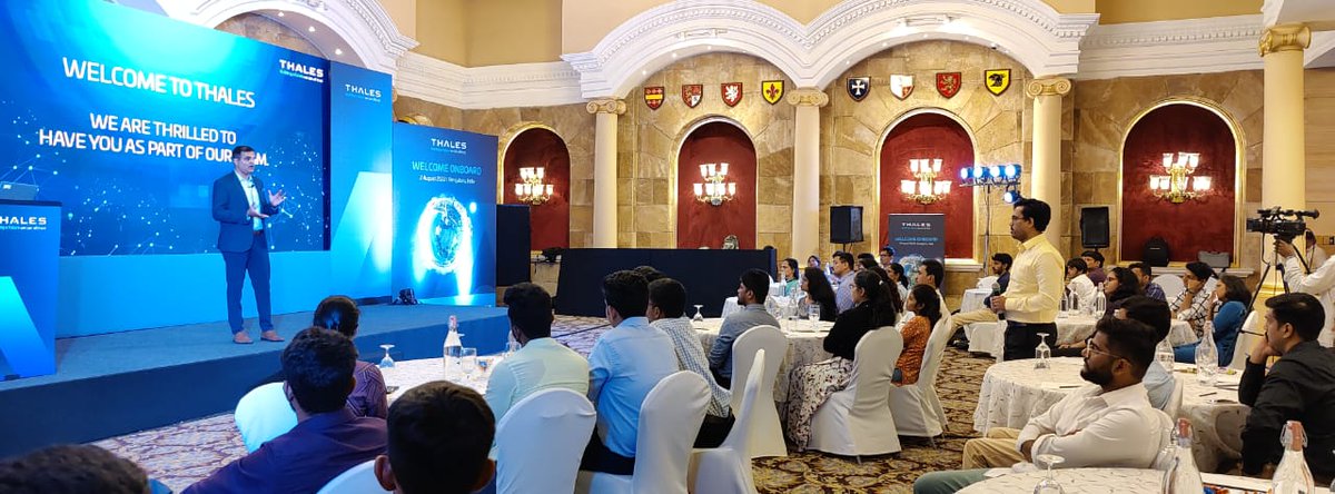 ThalesAsia's tweet photo. We started the day with an ice-breaker followed by an opening address by Ashish Saraf, VP &amp; Country Director for #ThalesinIndia wherein he formally welcomed our new colleagues &amp; provided an overview of #Thales &amp; answered several questions from enthusiastic participants. https://t.co/K3MfaIKGnN