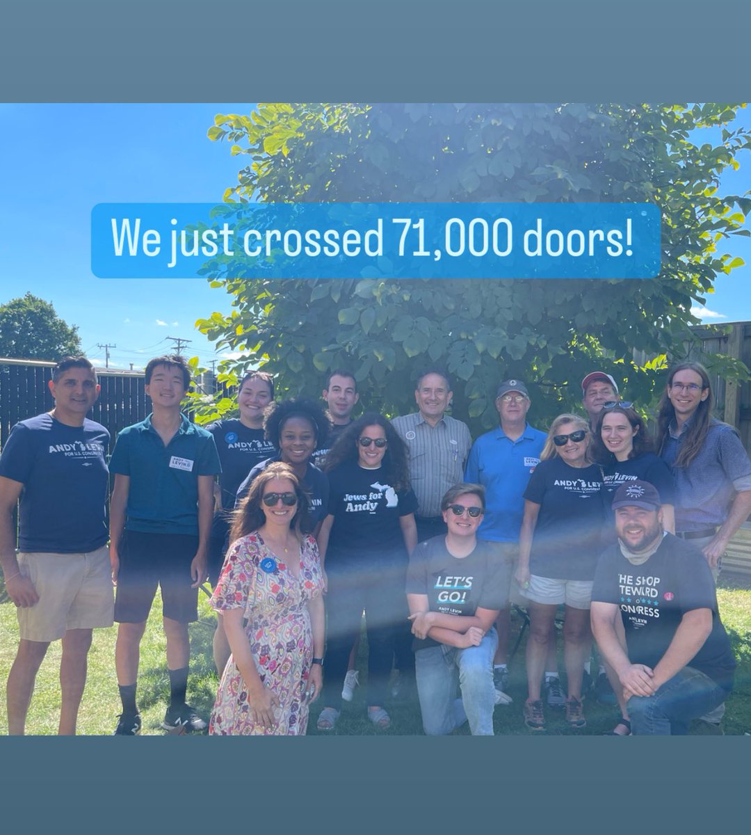 Andy_Levin's tweet photo. Let’s go! #LevinFor11 #MI11 https://t.co/bMRMnR48xO