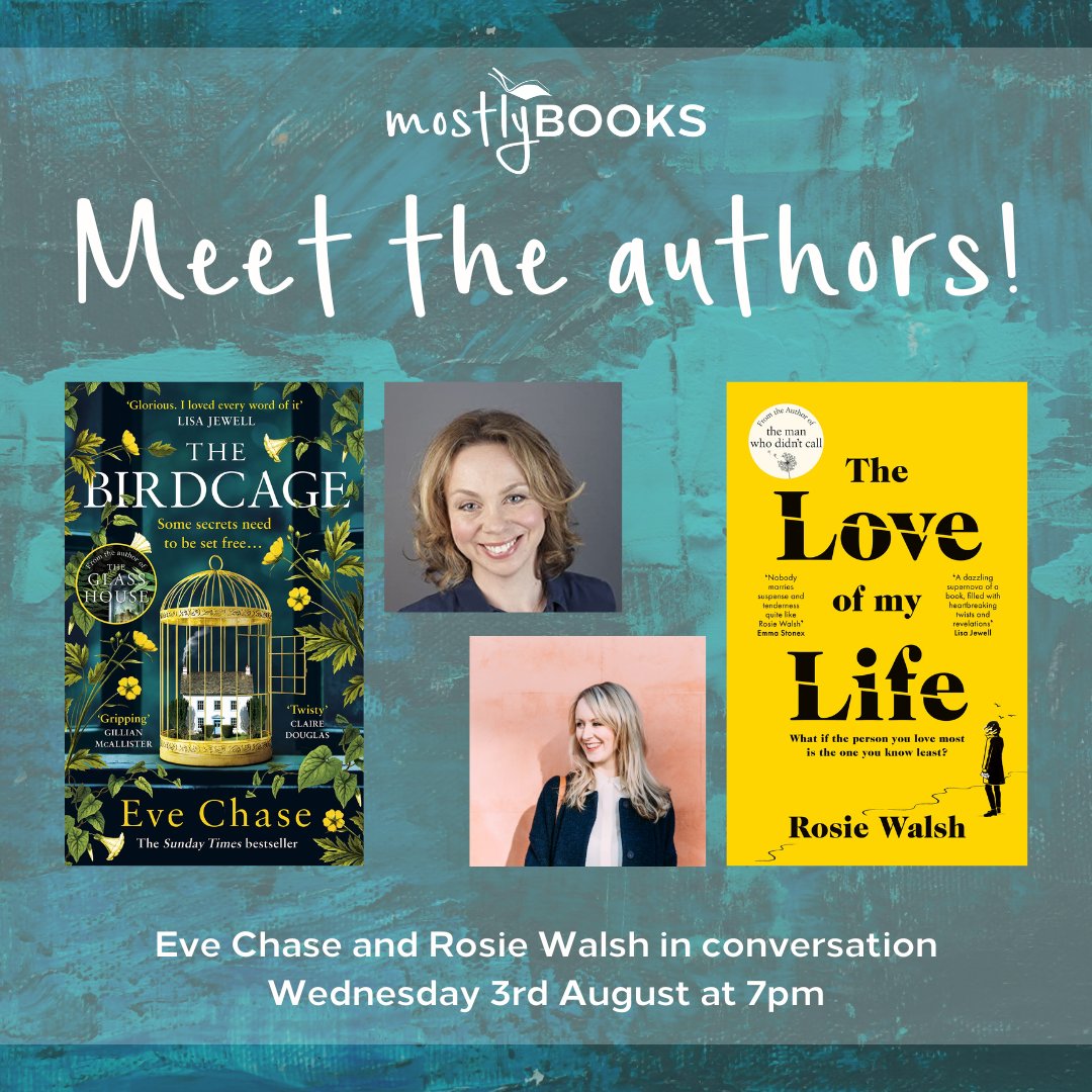Mostly Books (@mostlyreading) on Twitter photo Looking forward to our event with Eve & Rosie tomorrow (Wednesday) at 7pm! Books, prosecco and cupcakes - what a treat! No prior reading required and no spoilers on the night! Come along, tickets available from our website: bit.ly/3zr9g7d
<a href="/EvePollyChase/">Eve Chase is writing</a> <a href="/TheRosieWalsh/">Rosie Walsh</a> Looking forward to our event with Eve & Rosie tomorrow (Wednesday) at 7pm! Books, prosecco and cupcakes - what a treat! No prior reading required and no spoilers on the night! Come along, tickets available from our website: bit.ly/3zr9g7d
<a href="/EvePollyChase/">Eve Chase is writing</a> <a href="/TheRosieWalsh/">Rosie Walsh</a>