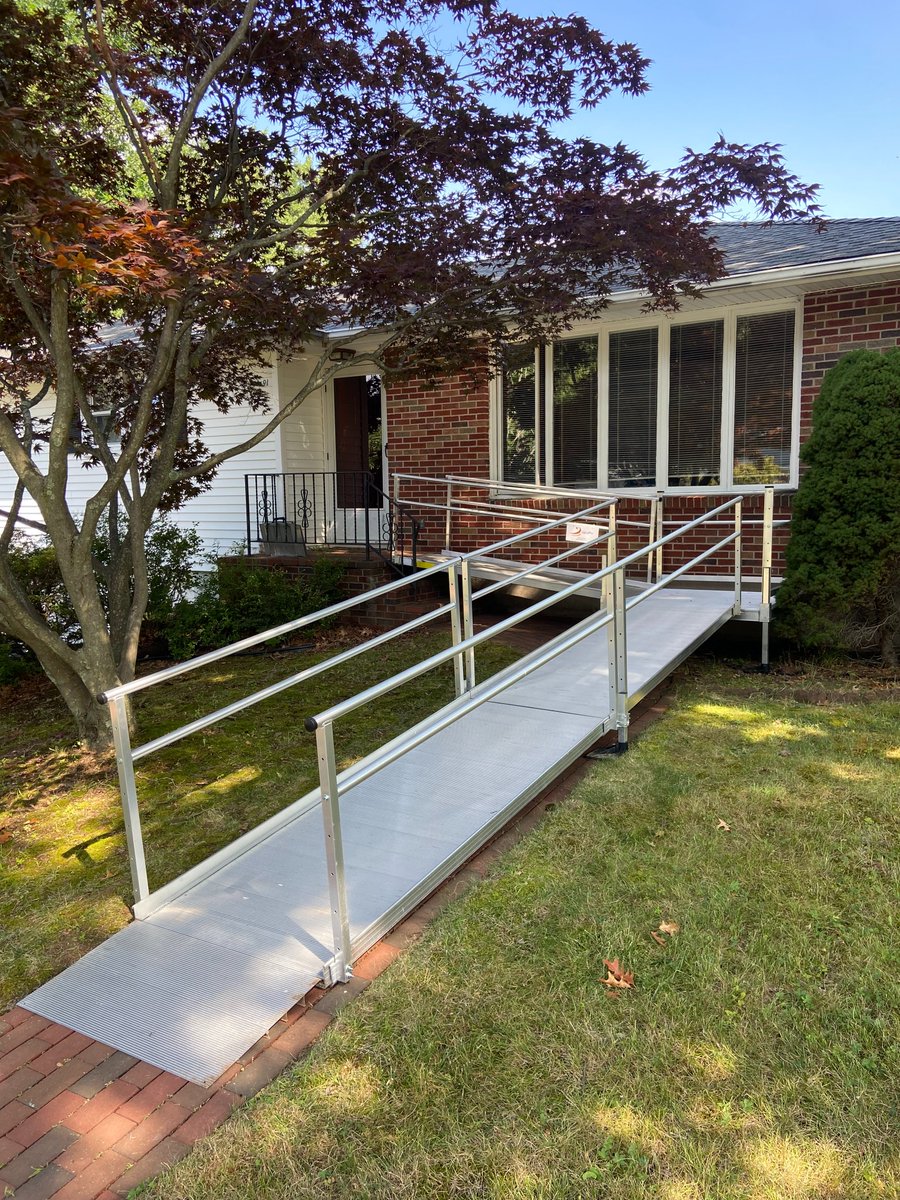 Kicking off August with Ramp Installs --
This ramp was set up in just under an hour! Our techs work hard to be efficient. 
Are you or a loved one located in Conn. and are looking for home accessibility? Give us a call to schedule a free evaluation. 
860-761-0008