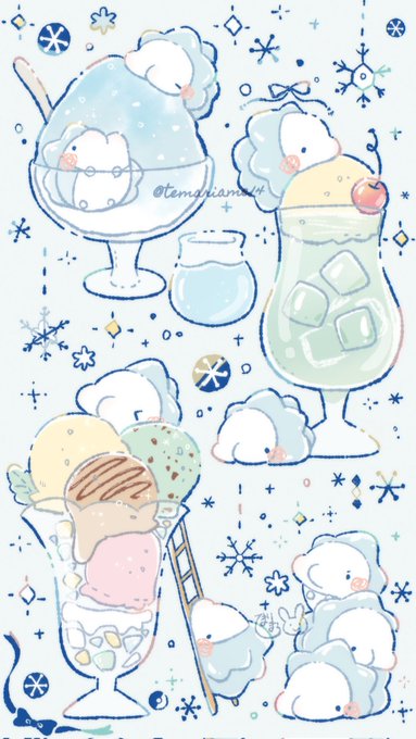 #ユキハミの日

ひんやりスイーツでユキハミちゃんをお祝い❄✨
たくさん召し上がれ〜💭✨ 