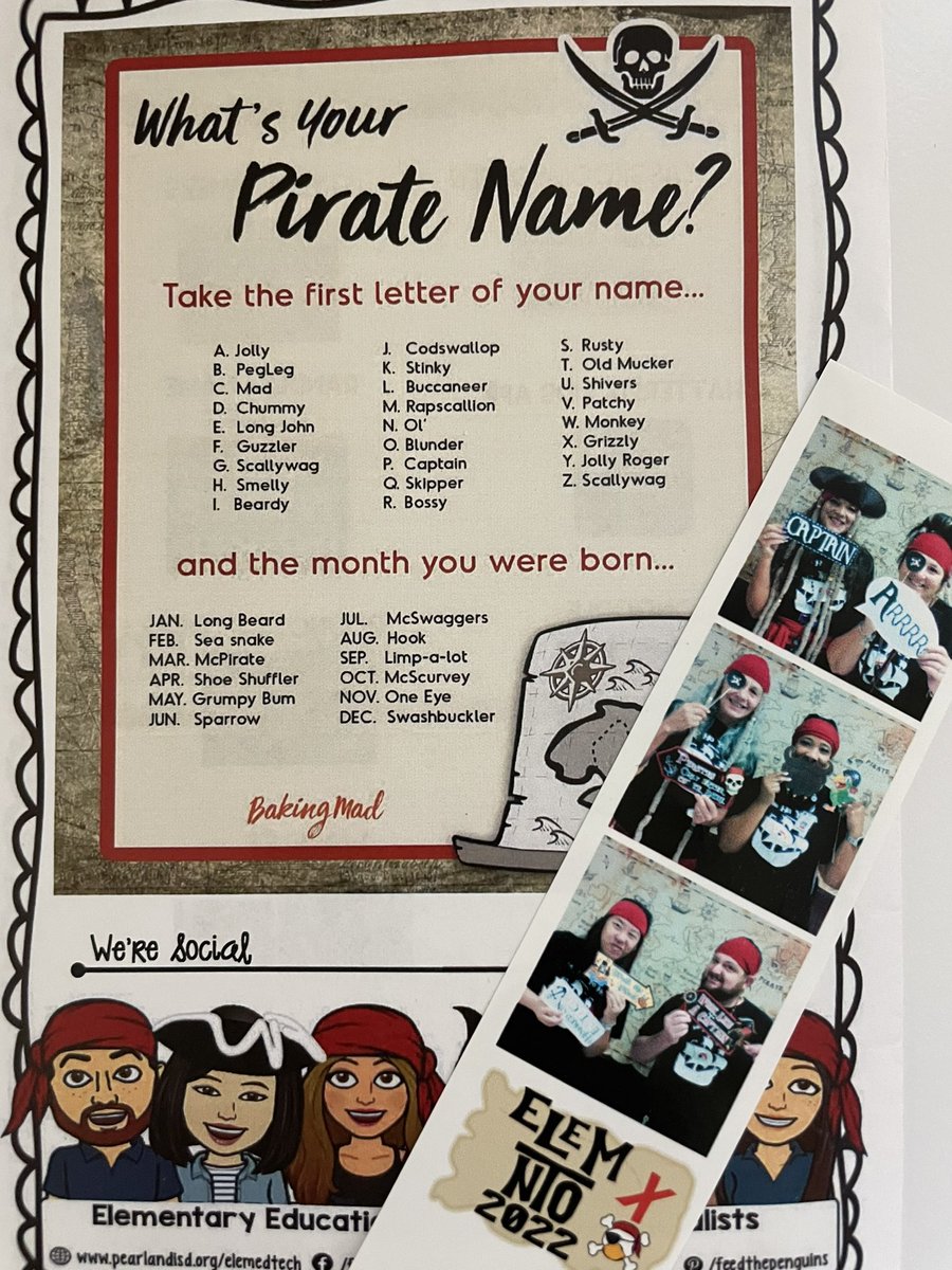 sethfewell's tweet photo. Hey, @kerszi, our annual new teacher #Fliphunt is underway! What’s YOUR pirate name? 🤣
#HookedOnEdTech https://t.co/OaChT2KE7L