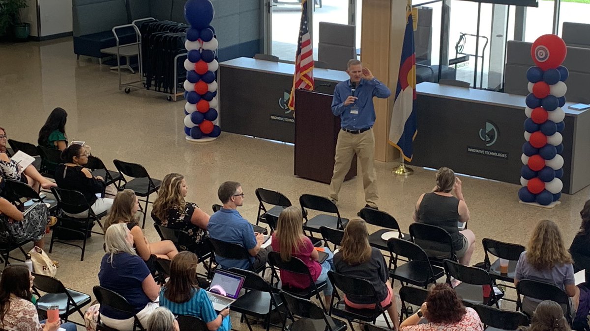 StVrainOPD's tweet image. Day 2 of #TeachToReach with Jeff Zwiers. The power of student discourse to -build an idea, -clarify thinking &amp;amp; ideas, -&amp;amp;the idea of students thinking above the problem -what does it mean? Scaffolds and structure for conversation. @MrsLauer @SVPriorityPrgms #learningisourPriority