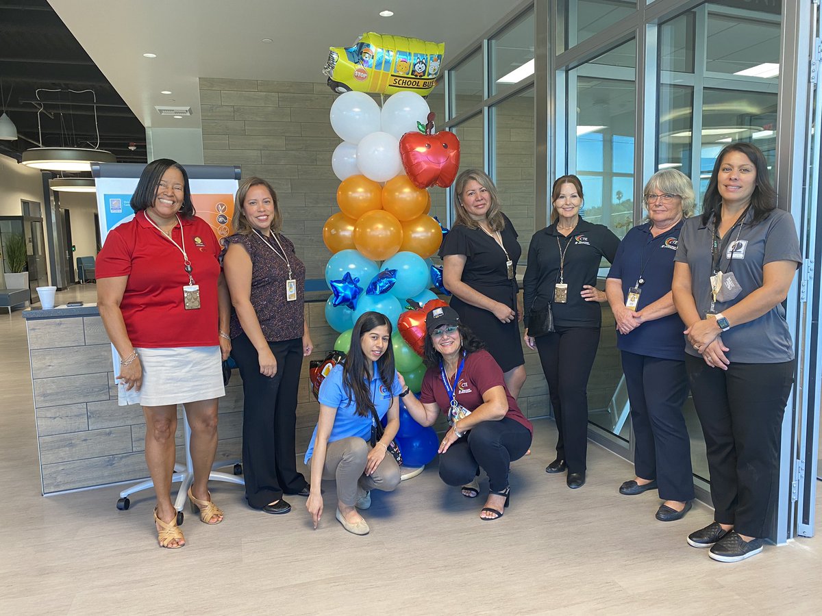 TechyMathGirl's tweet photo. Our stellar crew of support providers is the #BEST #GOAT #WelcomeBack wouldn’t be possible without them! 🤩🤩🤩 🥰🥰🥰 Lavonne, Luna, Liz, Sylvie, Michele, Nadine, Alicia #weloveyou #WeAreCTE #Education #PreparingTomorrowsWorkforce https://t.co/vHfM1TE730