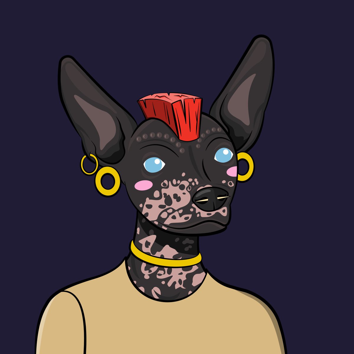 theyxolo's tweet photo. Red mohawk / Scarifications / Blue eyes
#NFTartwork #ñft #XoloDog #escuincles #presale https://t.co/6FzotxBR0A