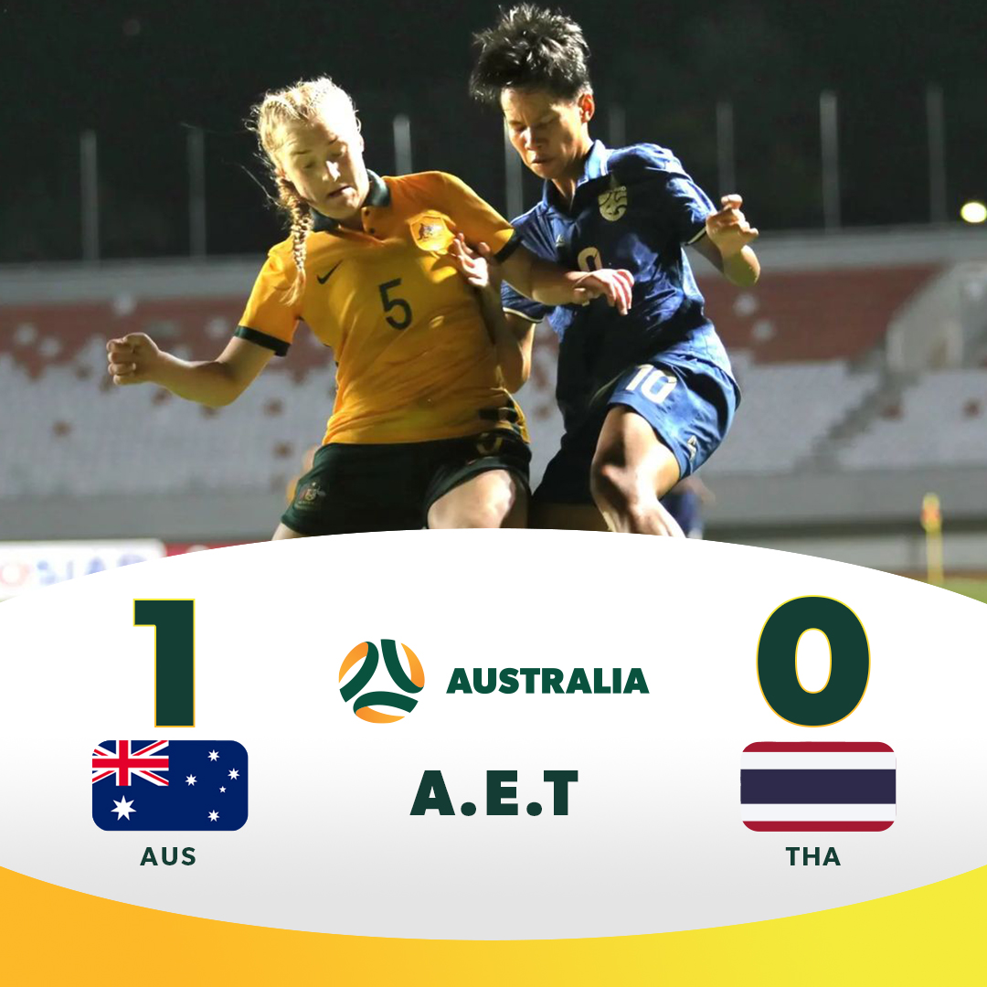 FootballAUS's tweet image. FULL TIME | WE’RE OFF TO THE FINAL!!! 🏆

After a gruelling 120 minutes, the CommBank Junior Matildas are into the AFF U18 Women’s Championship final!

Ella O'Grady 108th (ET)

📸: @AFFPresse 

Next up: Vietnam on Thursday - 11:00 pm AEST

#AFF #AFFU18Womens