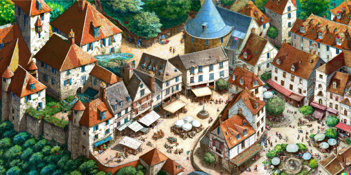oppie85's tweet photo. An AI's take on a French town;
#dalle #dalle2 #aiart #aitownscape https://t.co/OJ3Wvs9hTb