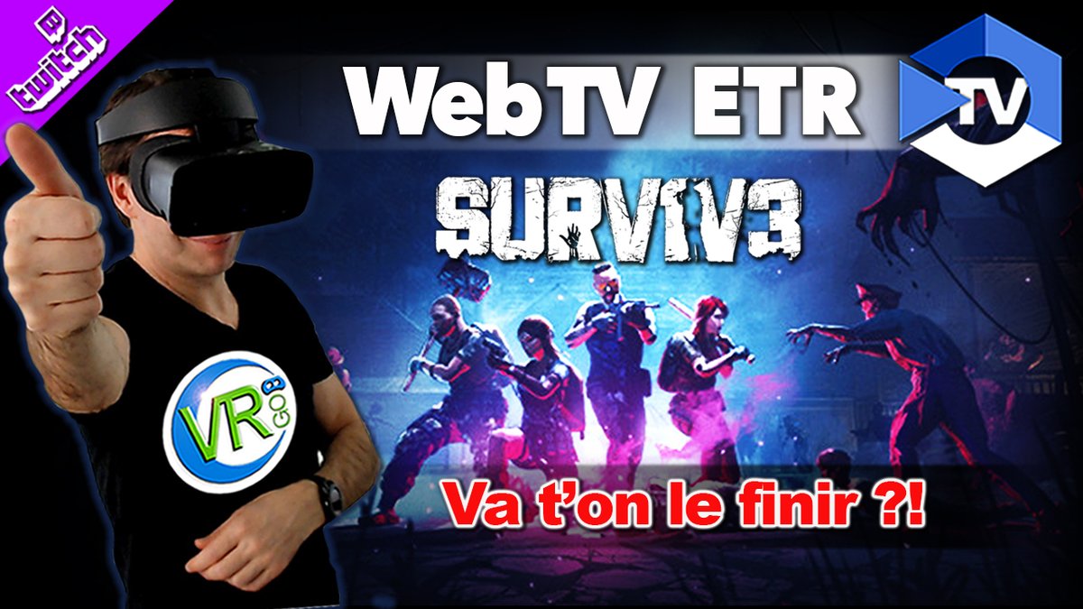 virtualgo34's tweet photo. 📣 Oyez ! Oyez ! #surv1v3 est de retour !
⏰ RDV ce soir 20h en LIVE sur la WebTV @etr_tv
sur #TWITCH 👉 https://t.co/OHOS1Mgojr
On tente avec la "Dreamteam" @Mathdossantos @Jiminus3 et autres de finir le jeu ! La Team #onestlaaa est de retour ! #realitevirtuelle #virtualreality https://t.co/TrnqmVBa2J