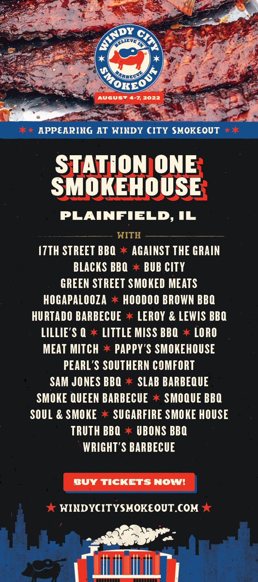 We are beyond excited to be a part of such great company for this event! Just 2 more days folks! #windycitysmokeout #bbq