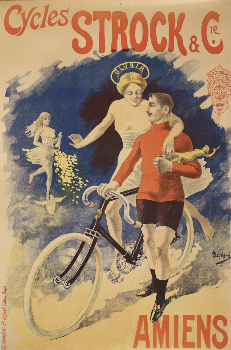 Actividades interesantes como ir en bicicleta, reducen nuestra percepción del paso del tiempo. Art: ‘Cycles Strock’ 1896, por A. Biquard. 🚲🚲👏🏽