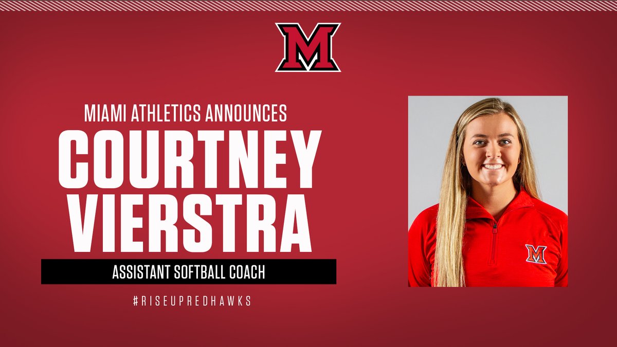 From the mound to the dug out, we are excited to announce @ckvierstra will be joining the <a href="/MiamiOH_SB/">Miami Softball</a> staff as an Assistant Coach‼️

📕: bit.ly/3zQc5zQ

#RiseUpRedHawks