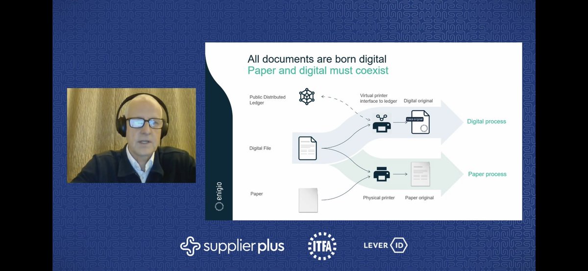 UtilityTheory's tweet photo. Paper &amp; digital documents will co exist.

The upgraded paper equivalent is dDOCs built on DLT.
#ITFA #Enigio #dDOCs #DLT #fintech @EnigioTime @AndreCasterman #banking #finance #automation #eTRs #eBLs #ePUs #MLETR https://t.co/OHnGonMPHW
