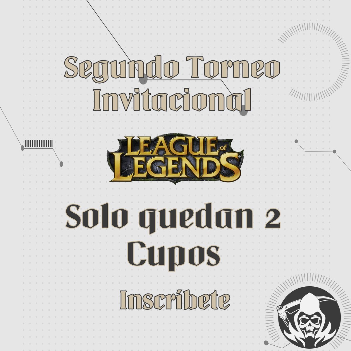 𝐀ú𝐧 𝐞𝐬𝐭𝐚𝐬 𝐚 𝐭𝐢𝐞𝐦𝐩𝐨 𝐝𝐞 𝐢𝐧𝐬𝐜𝐫𝐢𝐛𝐢𝐫𝐭𝐞/𝐩𝐚𝐫𝐭𝐢𝐜𝐢𝐩𝐚𝐫

Trajimos para vos el segundo torneo invitacional de League of Legends. Podés leer los detalles acá: battlefy.com/teamreaperscr/…

Que no te lo cuenten!