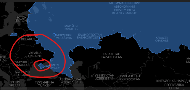 illusionmaker16's tweet photo. @GEOlayers Good day, dear community!
I discovered a depressing fact while using "Geolayers".
On the map, part of the territory of Ukraine is not displayed correctly.
I mean Crimea. Apparently you've made an error.
Crimea is Ukraine. https://t.co/6yVAlOIIxa