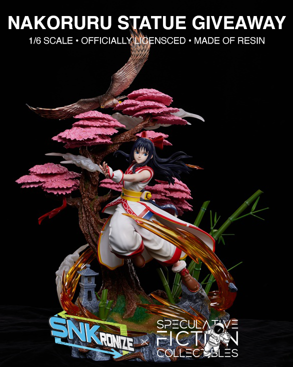 SpecFictionNews's tweet photo. Going to @EVO? @SNKronize is helping us out w/ this Nakoruru giveaway. Since it will be given away AT the event, it's open to those who are in attendance. Or if you know someone that will be there and can represent you, that works too! Enter to win here: https://t.co/b9NxDEE2CU https://t.co/47yfN3eY76