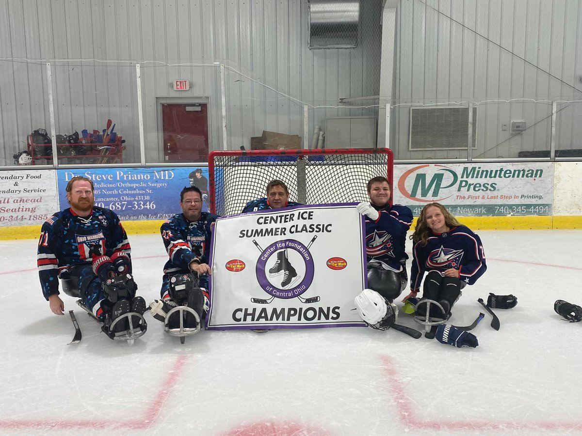 ice_ohio's tweet photo. Fun Picks of the Center Ice Foundation's Summer Ice Bash Sled Teams! https://t.co/7jNZmbPOSg