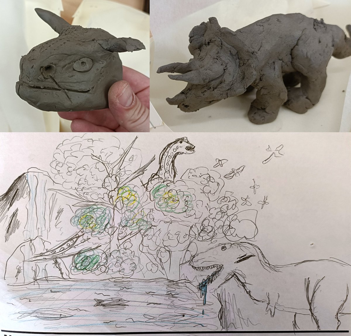 JedTaylorArtist's tweet image. Great work by the young palaeoartists at @WollatonHall today.