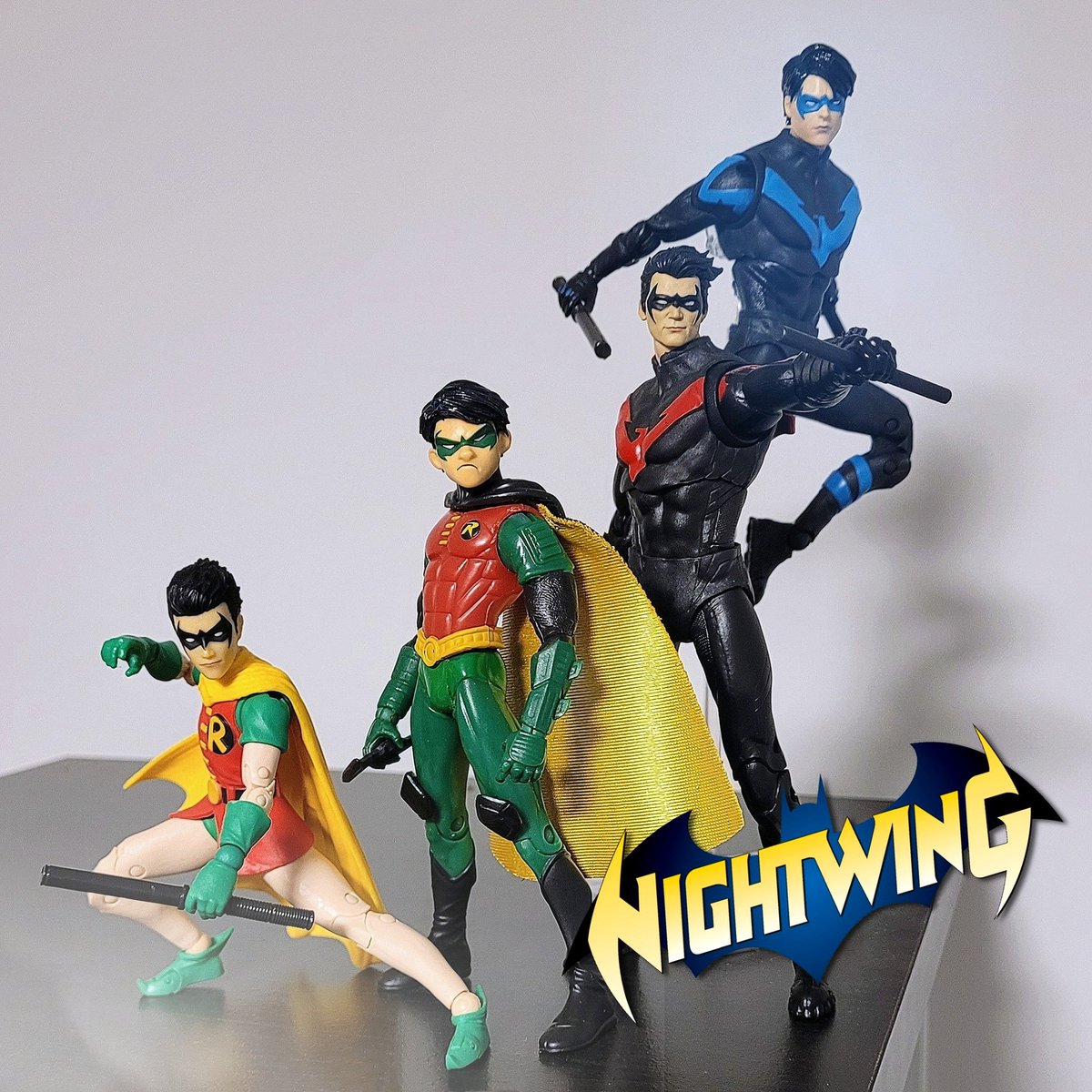 Past and present 😁
#Robin #Nightwing #McfarlaneToys 
#DCMultiverse #DCdirect