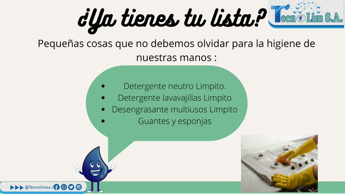 Tecnolimsa's tweet photo. ¿Ya tienes tu lista para la eficaz limpieza de tu cocina? Mantener limpia esta zona del hogar es importante pues es aquí donde preparas tus alimentos. Contáctanos para surtirte de los mejores productos para la limpieza.#Tecnolimsa #Limpito #productosdelimpieza #productoslimpito https://t.co/AFhUeHWaKa