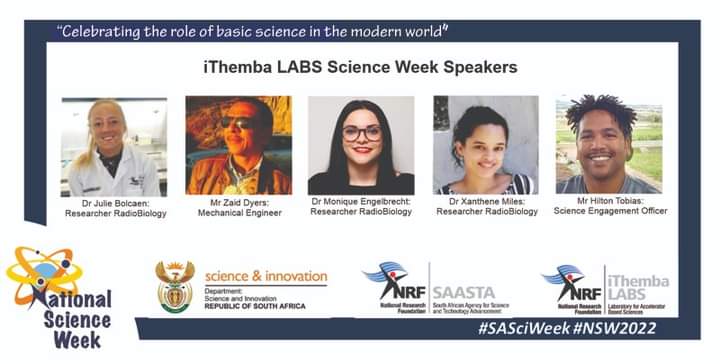 iThemba LABS science week team sharing their knowledge &amp; expertise with learners during National Science Week. And also inspiring the next generation of scientists!
·#SASCIWEEK #NSW2022 #InspireANation  #ILABSNSW
<a href="/NRF_News/">National Research Foundation of South Africa</a>
<a href="/NRF_SAASTA/">SAASTA</a>