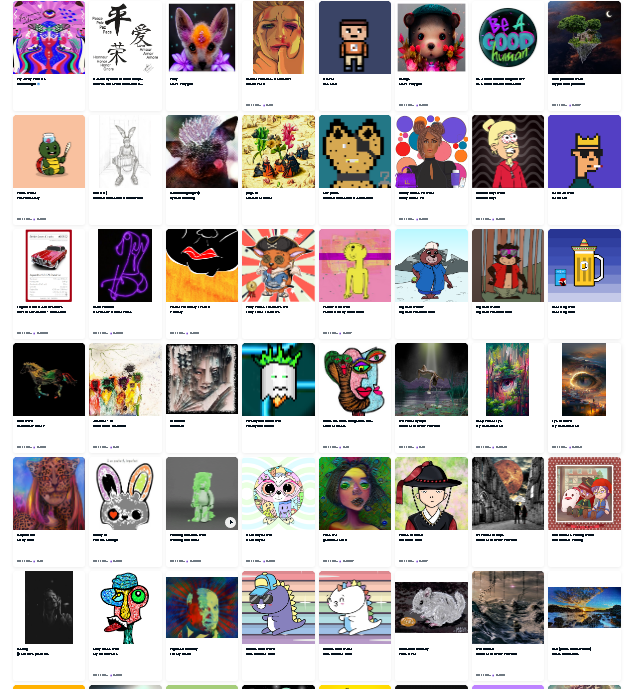 Update: 385 works of other artists all over the world in my <a href="/opensea/">OpenSea</a>  on favorites.
Yes, I have them all in my possesion on this page.
opensea.io/Mettecol?tab=f…