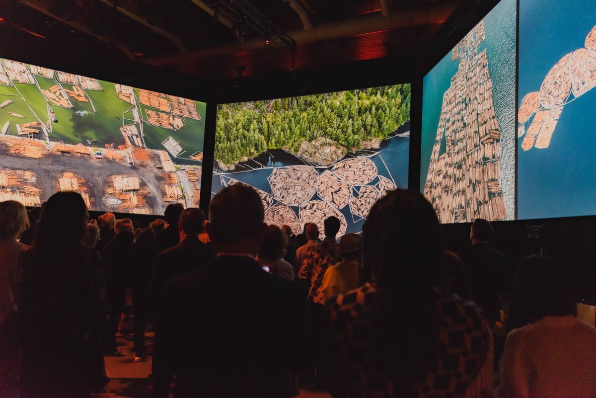 Luminato's tweet photo. We partnered with #RBCTechforNature to bring Edward Burtynsky’s In the Wake of Progress to Yonge-Dundas Square and the Canadian Opera Company Theatre to illuminate the intersection of art, technology and innovation. Thank you @RBC for your continued support of Luminato! https://t.co/E9Nzd2g8hY
