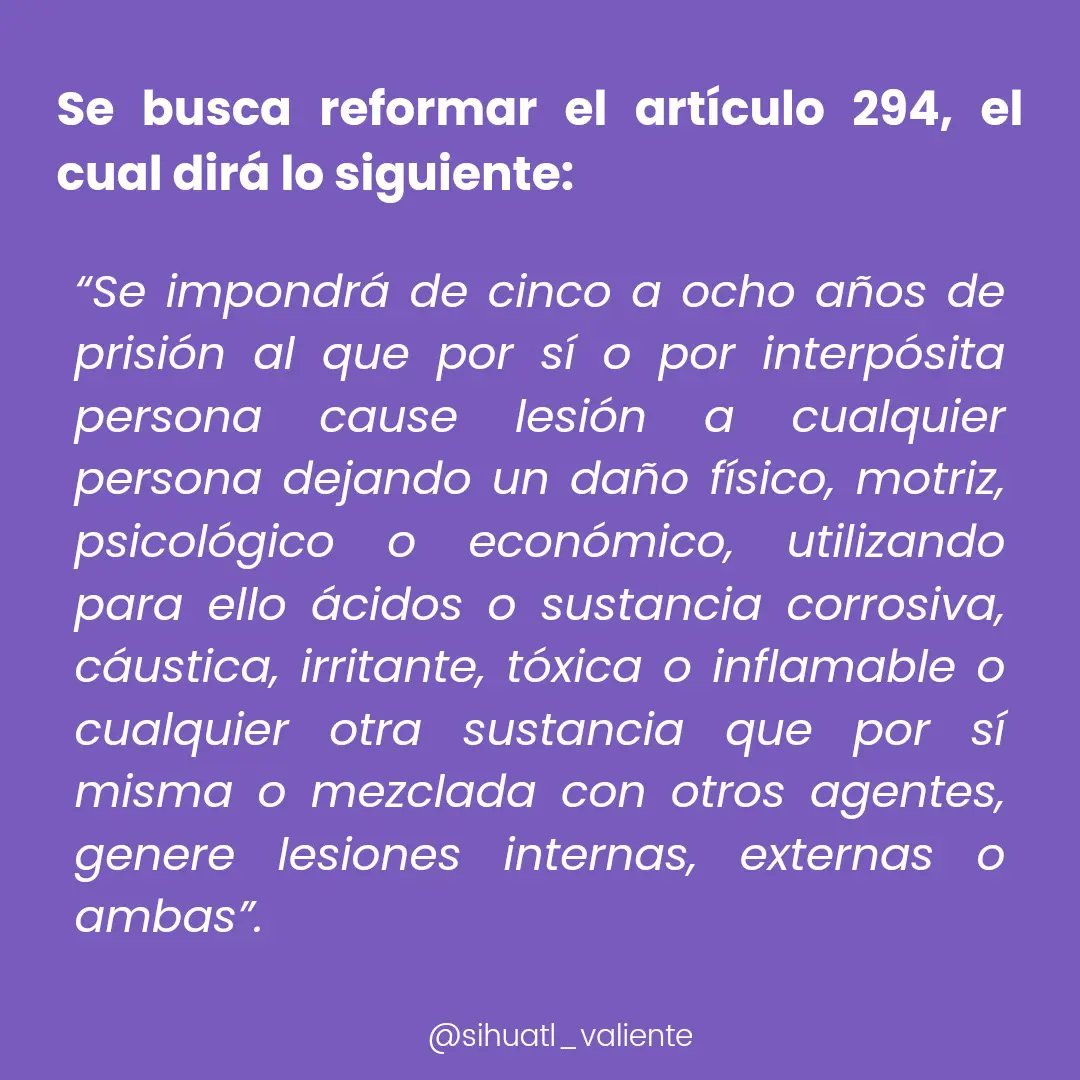 Sihuatlvaliente's tweet photo. ¿Qué se está haciendo formalmente en relación a los ataques con sustancias que últimamente han sido constantes? Aquí te contamos y te pedimos que sigas apoyándonos a exigir justicia por todas las mujeres que fueron privadas de la vida debido a estas acciones.
1/2 https://t.co/OnfQUEdEeh