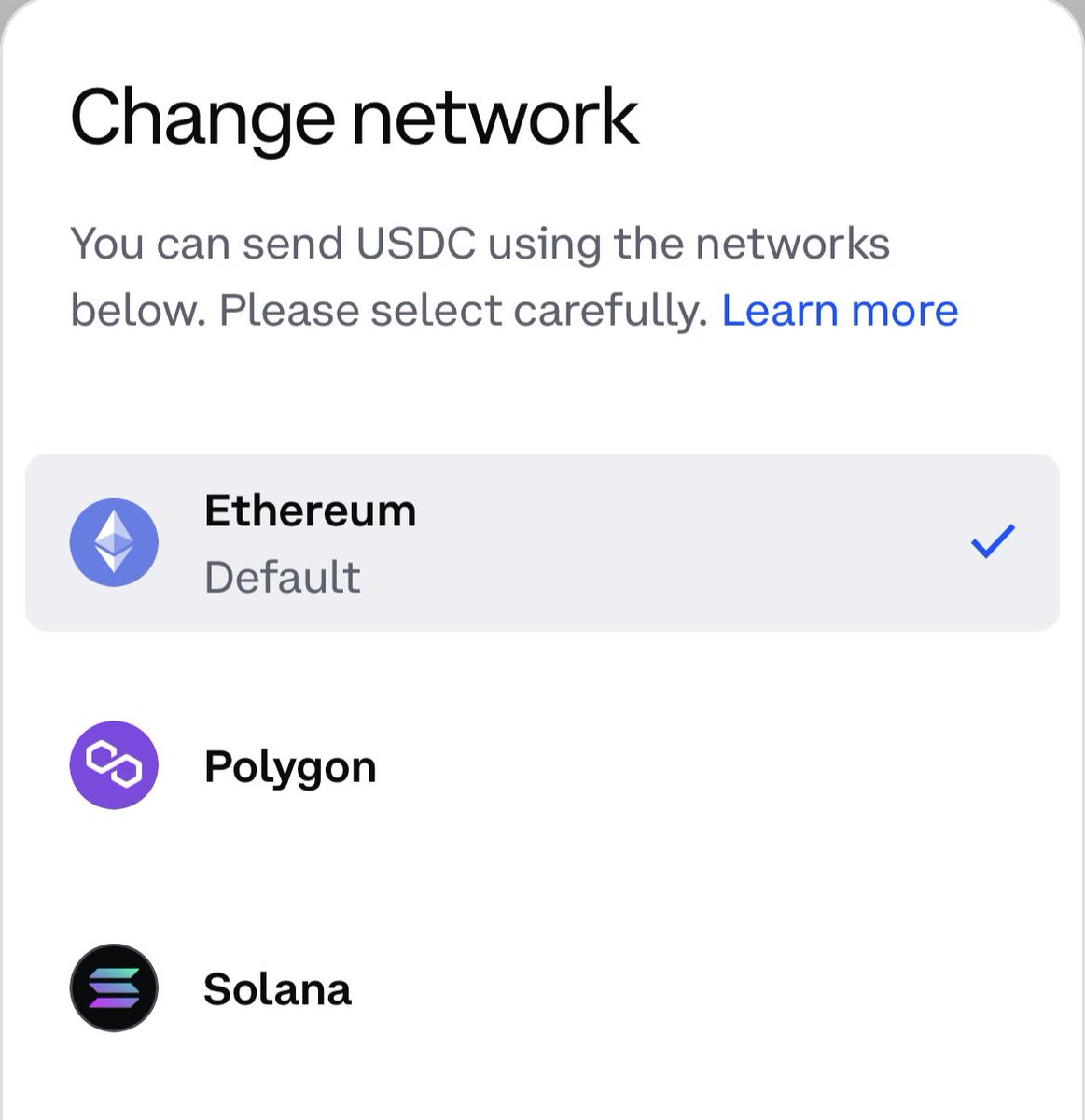 petejkim's tweet photo. A lot of people haven't seen it yet, but this is a thing in Coinbase withdrawal screen now. https://t.co/at0S9jL5OY