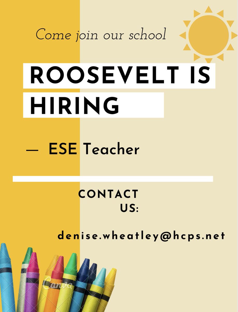 Roosevelt Elem HCPS tweet media
