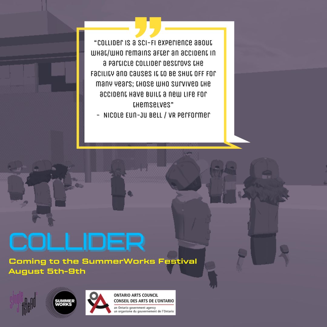 SingleThreadCo's tweet photo. “Collider is a sci-fi experience about what/who remains after an accident in a particle collider destroys the facility and causes it to be shut off for many years; those who survived the accident have built a new life for themselves”
#XR #VR #CanadaVR #STCollider https://t.co/yJMRanQnhy