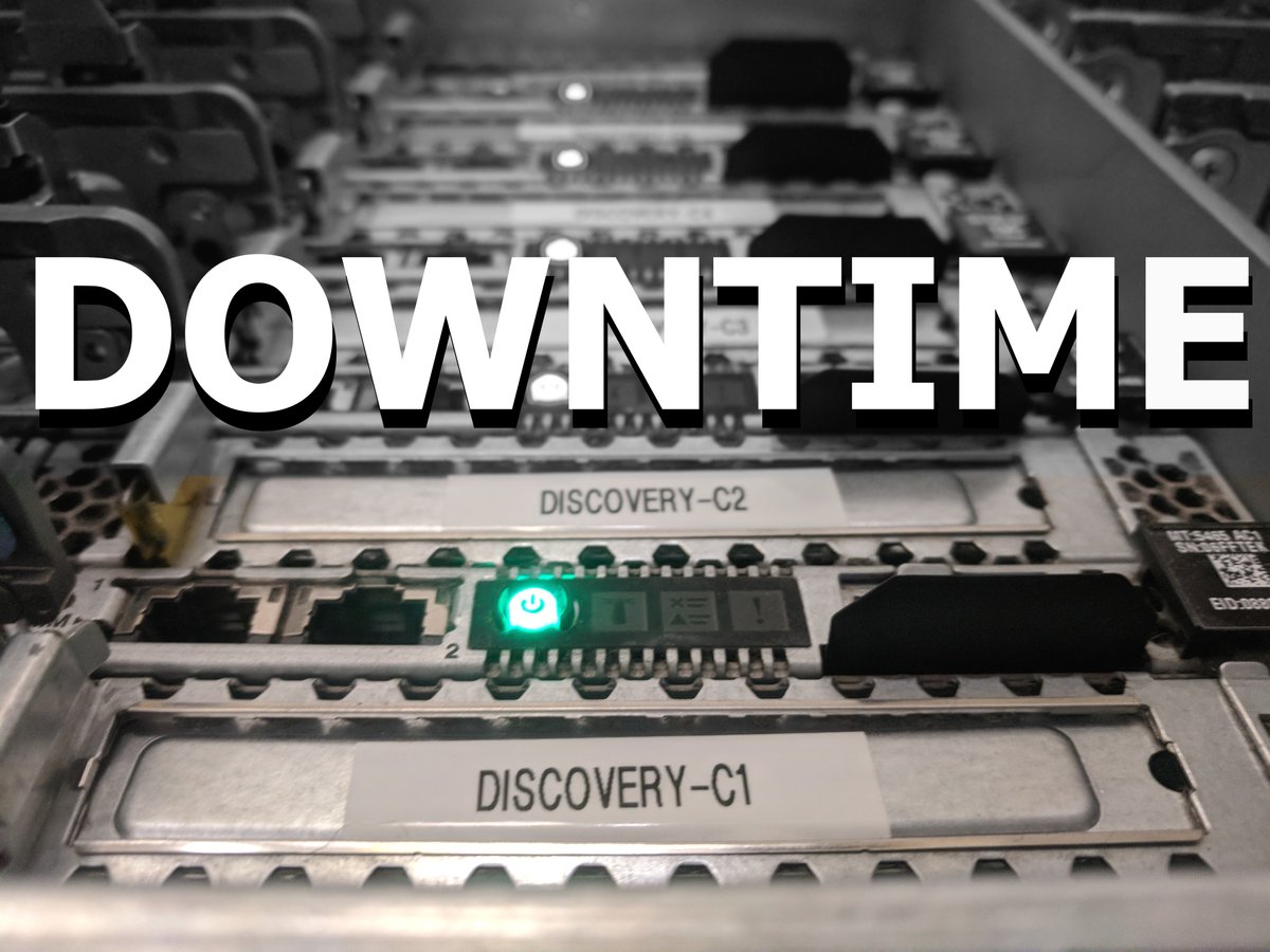 Our scheduled downtime started yesterday Monday, 8/1/22, and will end 8/15/2022. This means that NO access to Discovery cluster will be available. Please visit us at hpc-forum.nmsu.edu to stay up to date about Discovery.