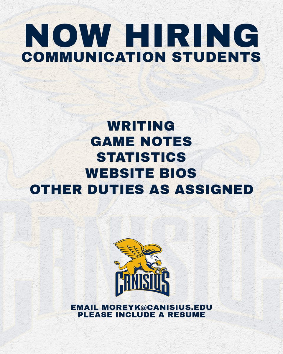 GoGriffs's tweet image. Students, the #Griffs are looking for interns for the 2022-23 school year! 📸📱

Click the link below to apply. ⬇️

📰 - bit.ly/2w5fMR4