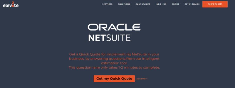 elevate2ltd's tweet image. Get a Quick Quote for implementing NetSuite in your business by answering questions from our intelligent estimation tool:

Get your quote here ➡️ elevate2.com/quick-quote/

#netsuite #erp #netsuitepricing