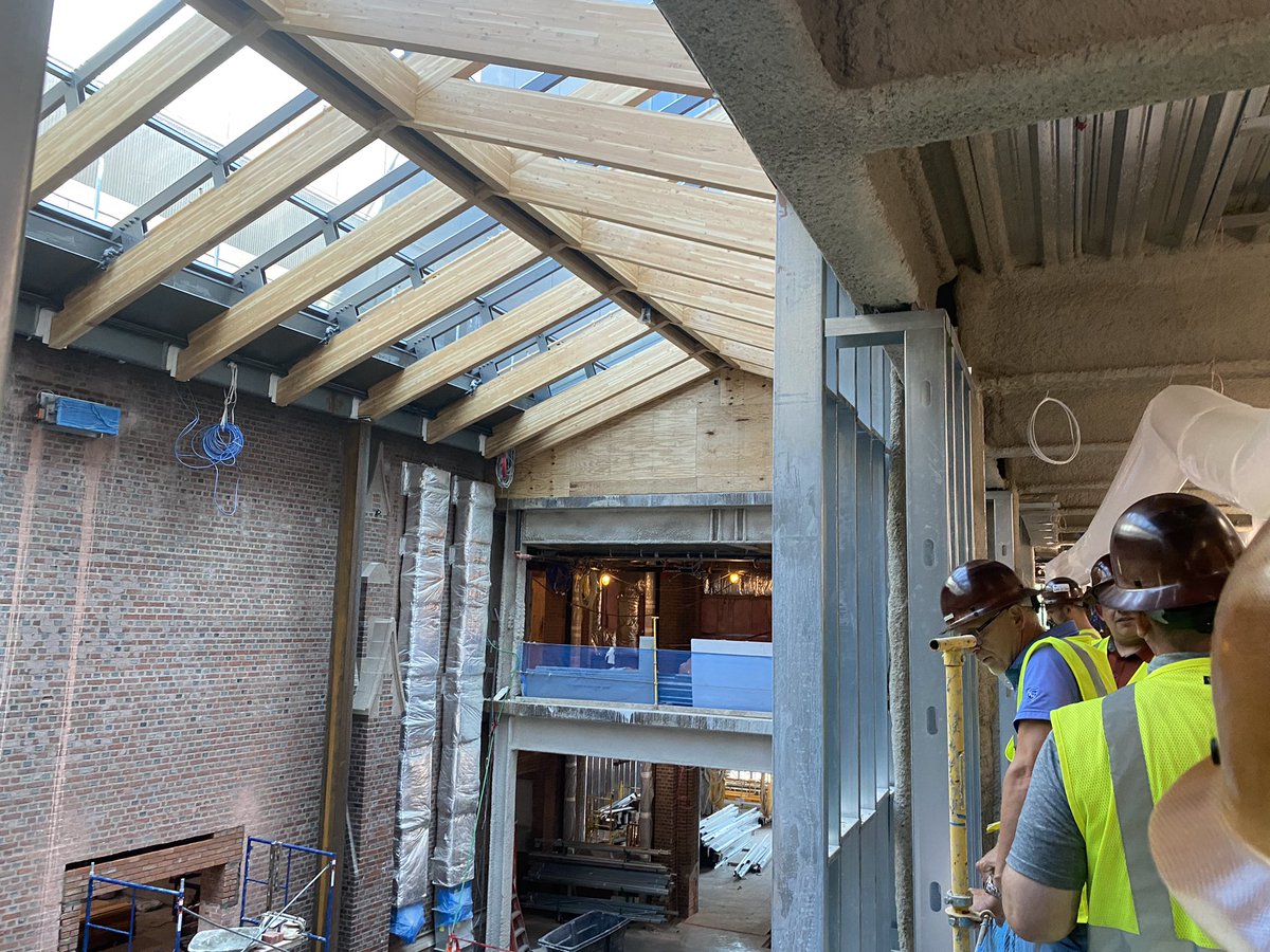 KatieRoden's tweet photo. Last week @Centerbrook got to tour our work at Yale’s Peabody museum - the Central Gallery in progress https://t.co/Z95Cf3IQkn