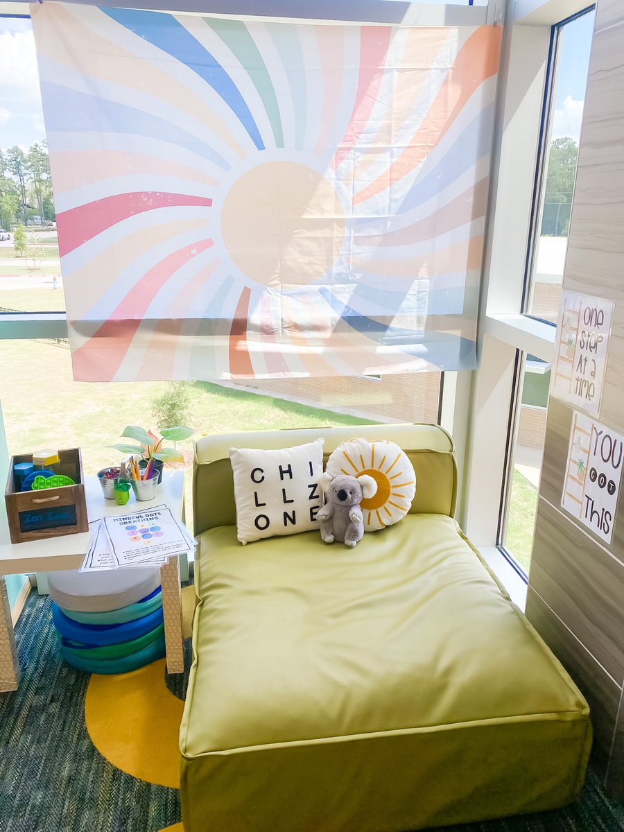 Cali, our “cool down koala”, has joined our zen zone this school year! I’m excited to teach my new students how to use this special space to feel all their emotions &amp; practice mindfulness.✨🐻🚌 #grovesproud #enjoytheride <a href="/HumbleISD_GE/">Groves Elementary</a> <a href="/CounselorFrutos/">Ashley Frutos</a> <a href="/MrsJean_GE/">Andrea Jean</a> @Curllonangela